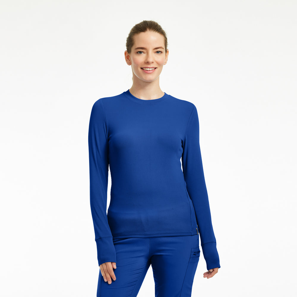 LT103 - Forward Women’s 1 - Pocket Long Sleeves Crew Neck Shirt