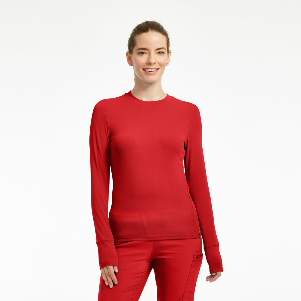 LT103 - Forward Women’s 1 - Pocket Long Sleeves Crew Neck Shirt