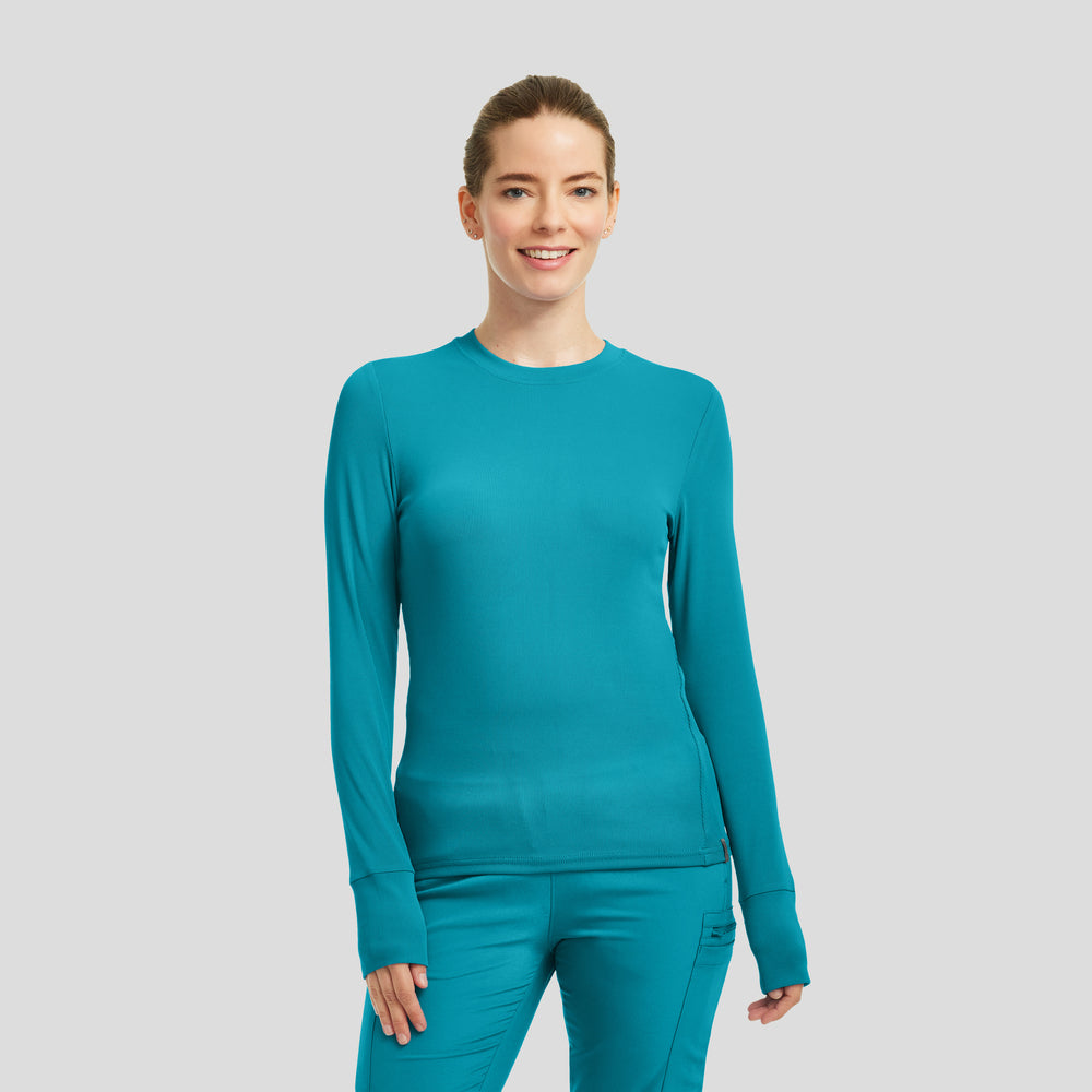 LT103 - Forward Women’s 1 - Pocket Long Sleeves Crew Neck Shirt