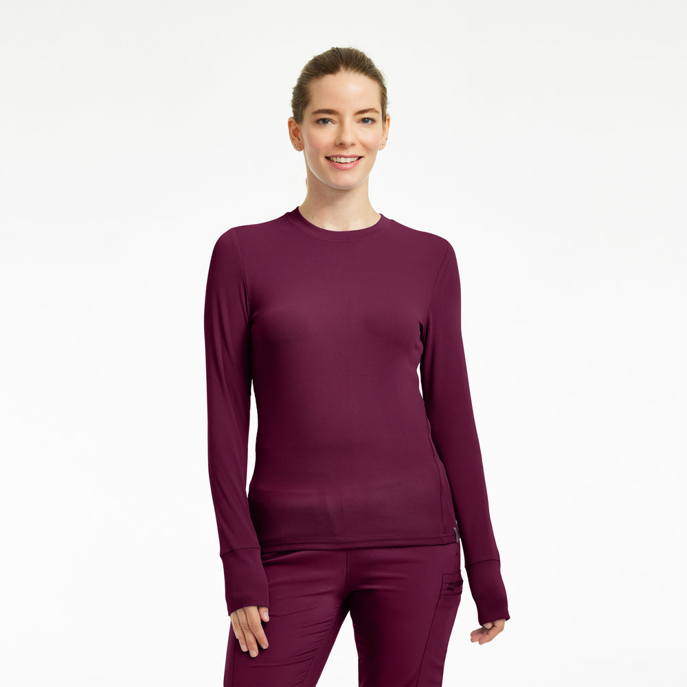 LT103 - Forward Women’s 1 - Pocket Long Sleeves Crew Neck Shirt