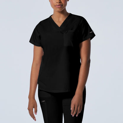 LT107 (Core Colours) - Women's 2-Pocket V-Neck Landau Proflex Scrub Top