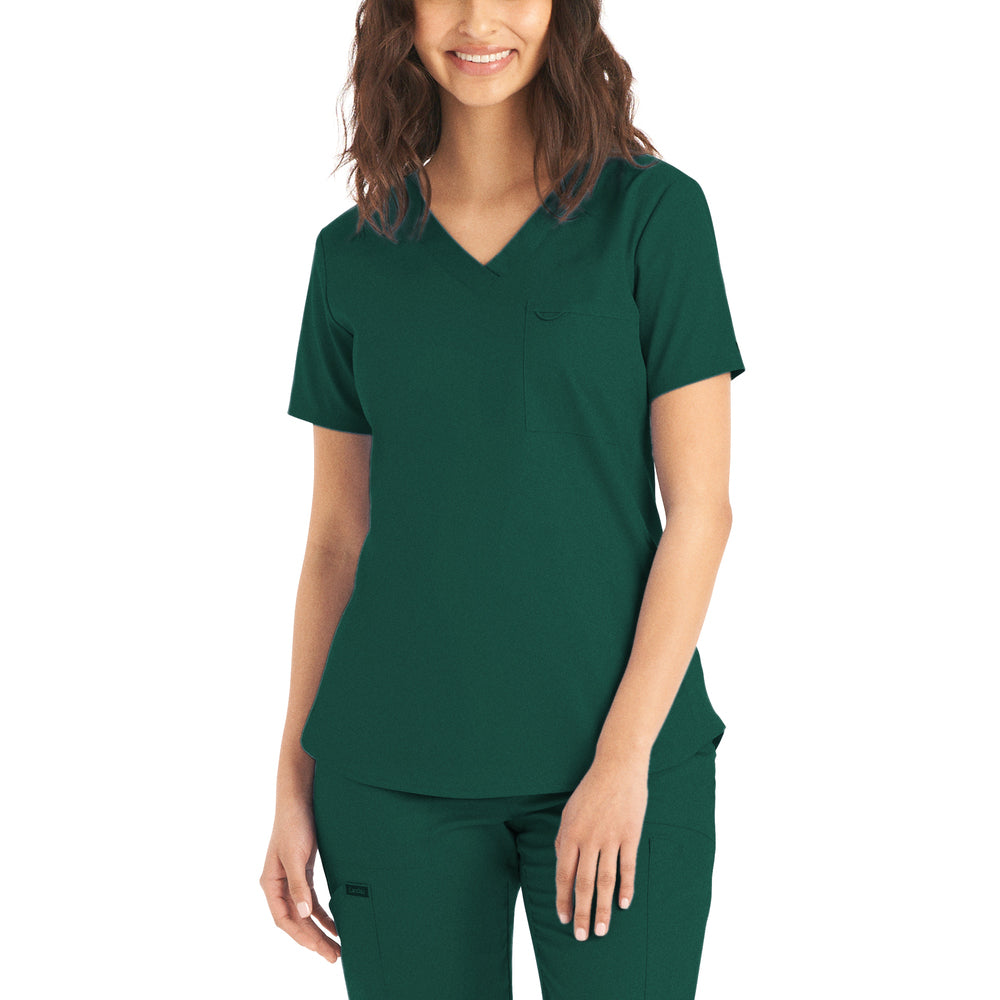 LT107 (Core Colours) - Women's 2-Pocket V-Neck Landau Proflex Scrub Top