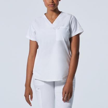 LT107 (Core Colours) - Women's 2-Pocket V-Neck Landau Proflex Scrub Top