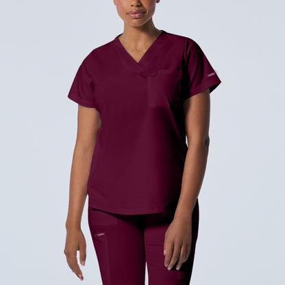 LT107 (Core Colours) - Women's 2-Pocket V-Neck Landau Proflex Scrub Top