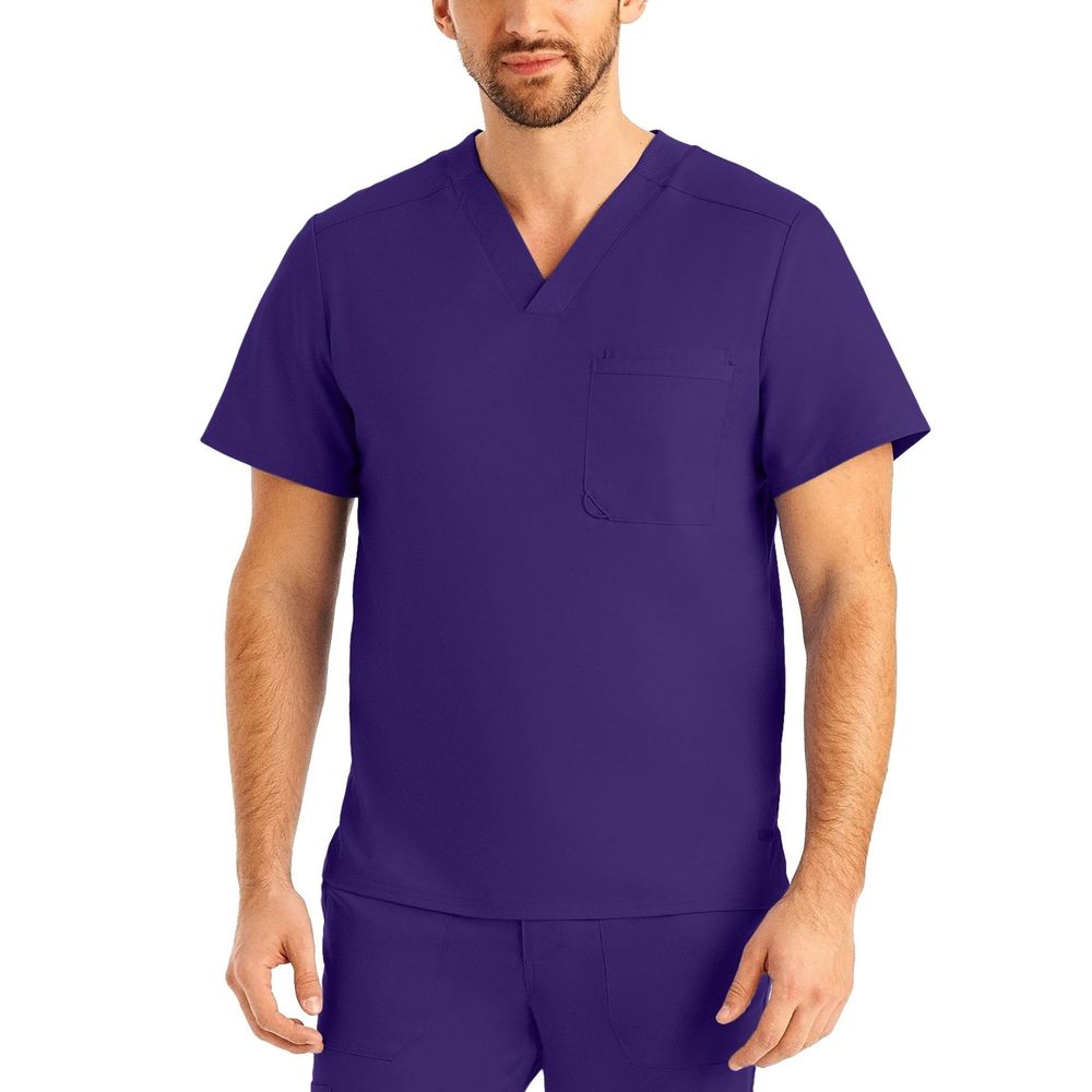 LT108 - Landau Proflex Men's V-Neck Scrub Top