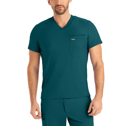 LT111 - Landau Forward Men's 2-Pocket V-Neck Scrub Top