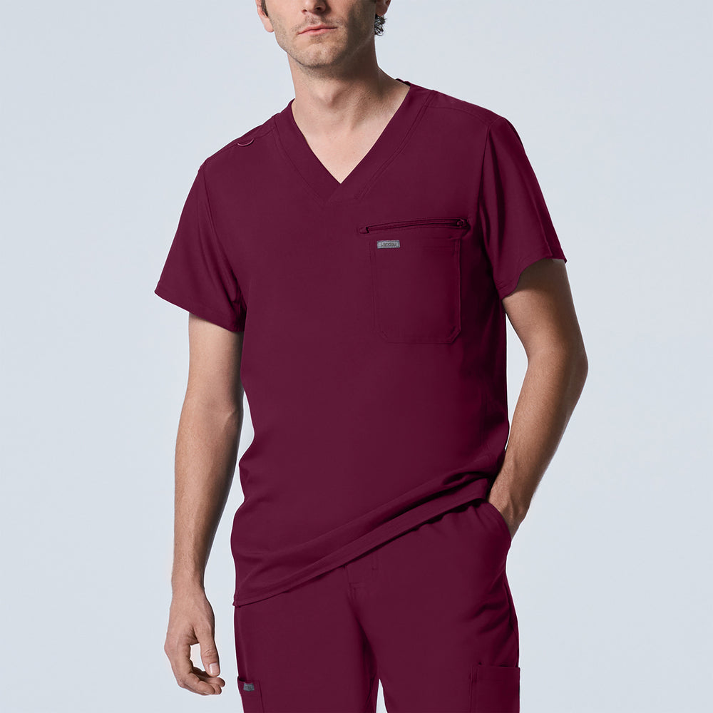 LT111 - Landau Forward Men's 2-Pocket V-Neck Scrub Top