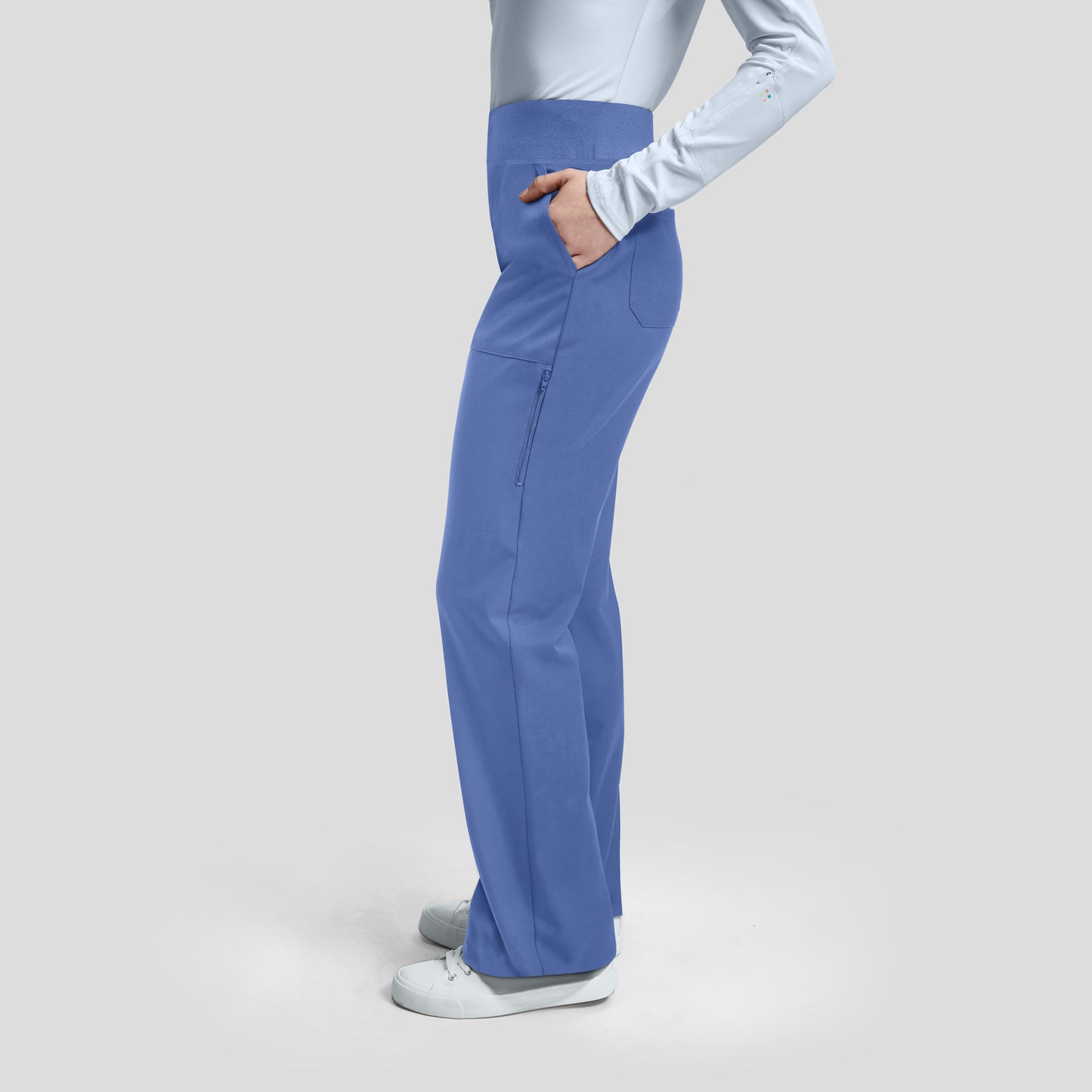 WB421 White Cross Vibe Women's Cargo Wide Leg Pants