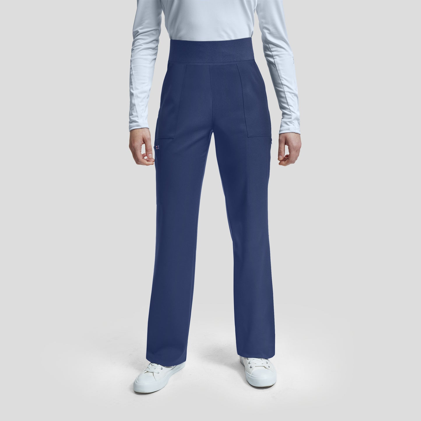 WB421 White Cross Vibe Women's Cargo Wide Leg Pants