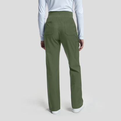 WB421 White Cross Vibe Women's Cargo Wide Leg Pants