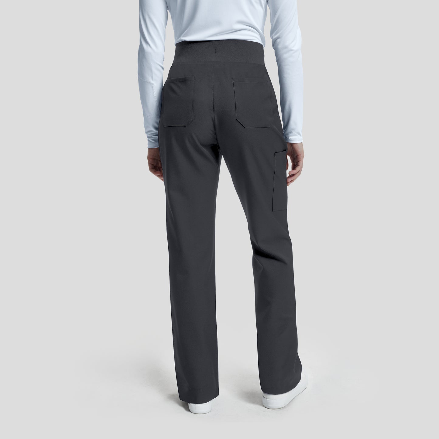 WB421 White Cross Vibe Women's Cargo Wide Leg Pants