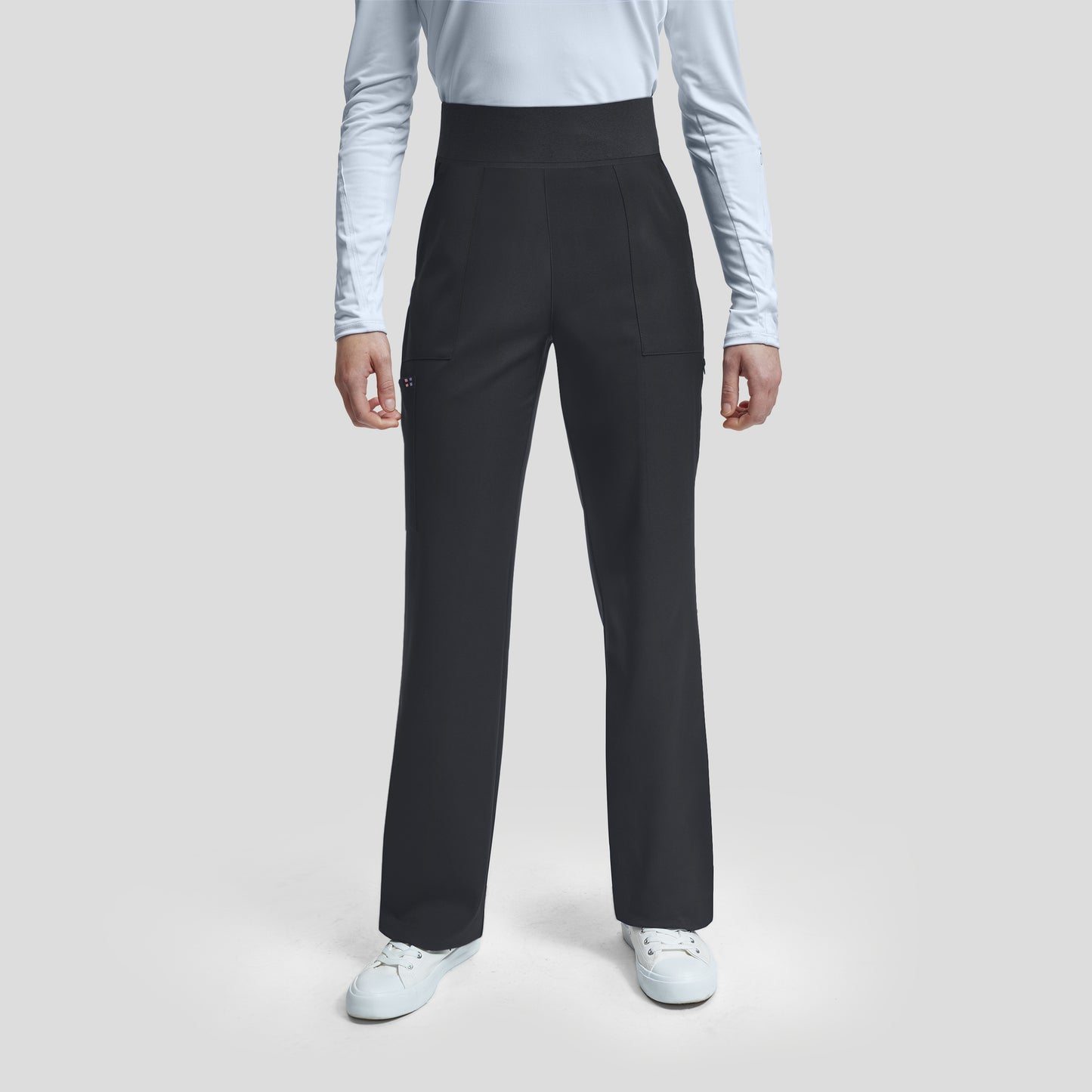 WB421 White Cross Vibe Women's Cargo Wide Leg Pants
