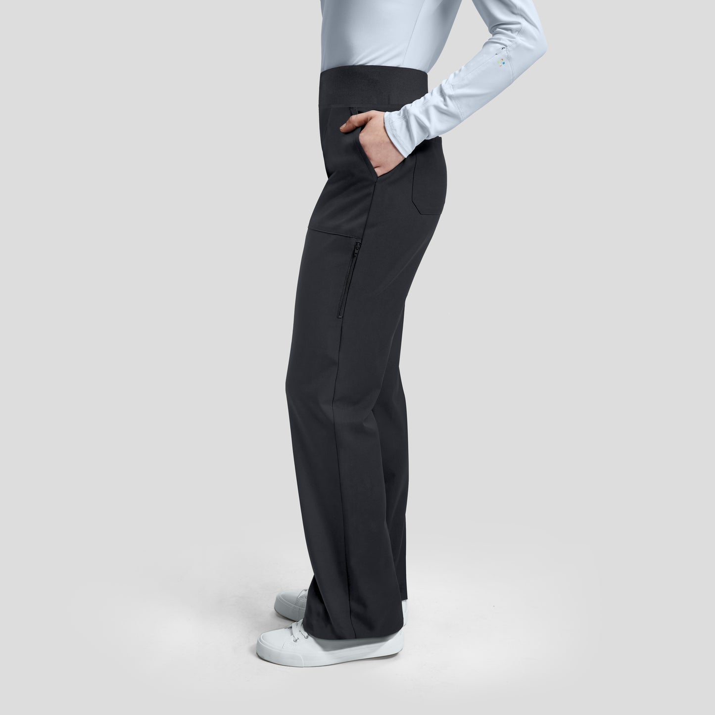 WB421 White Cross Vibe Women's Cargo Wide Leg Pants