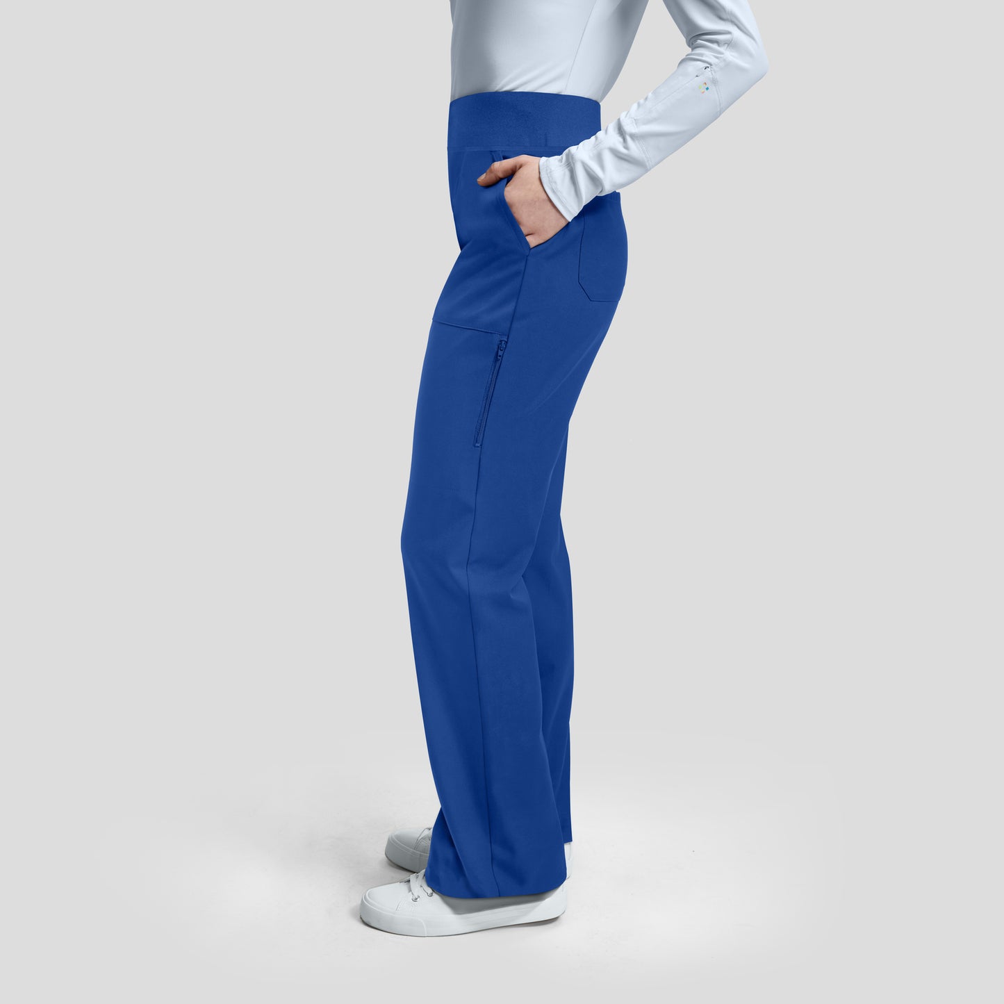 WB421 White Cross Vibe Women's Cargo Wide Leg Pants