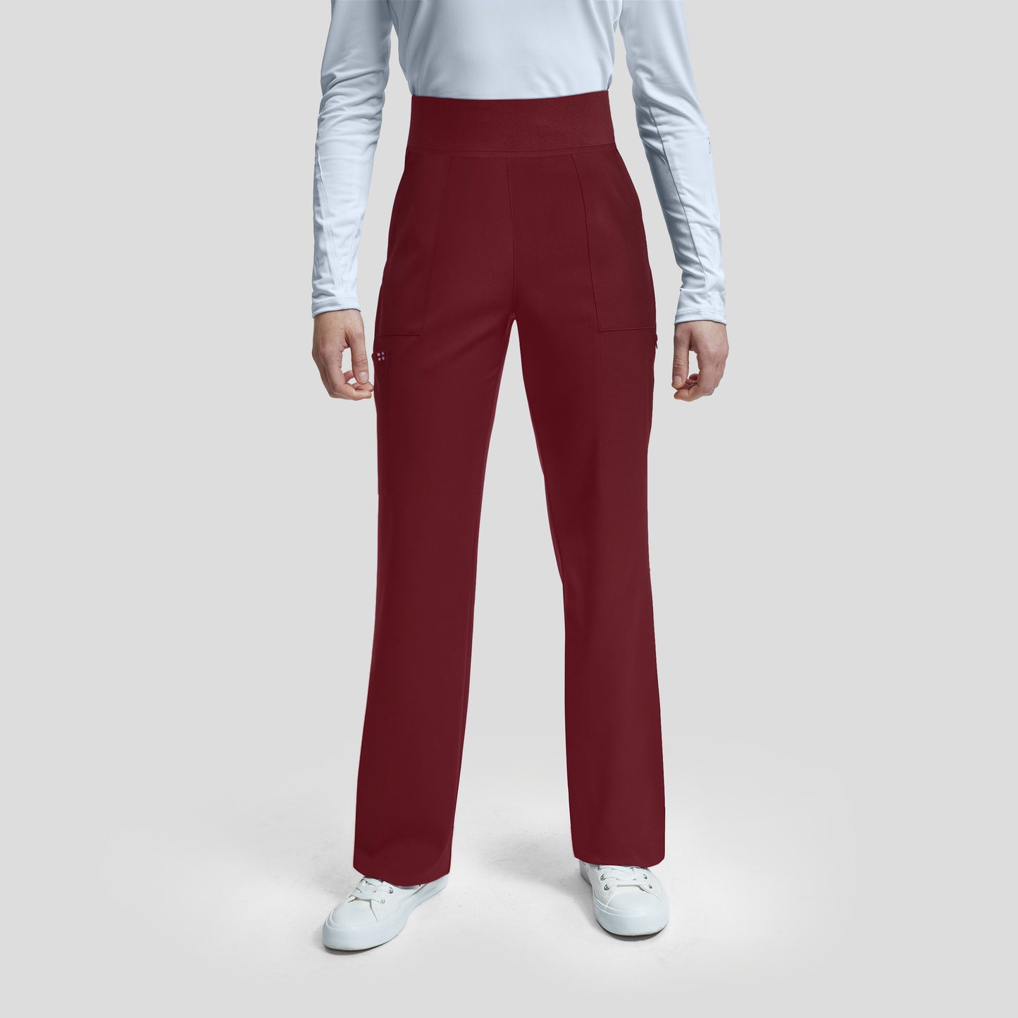 WB421 White Cross Vibe Women's Cargo Wide Leg Pants