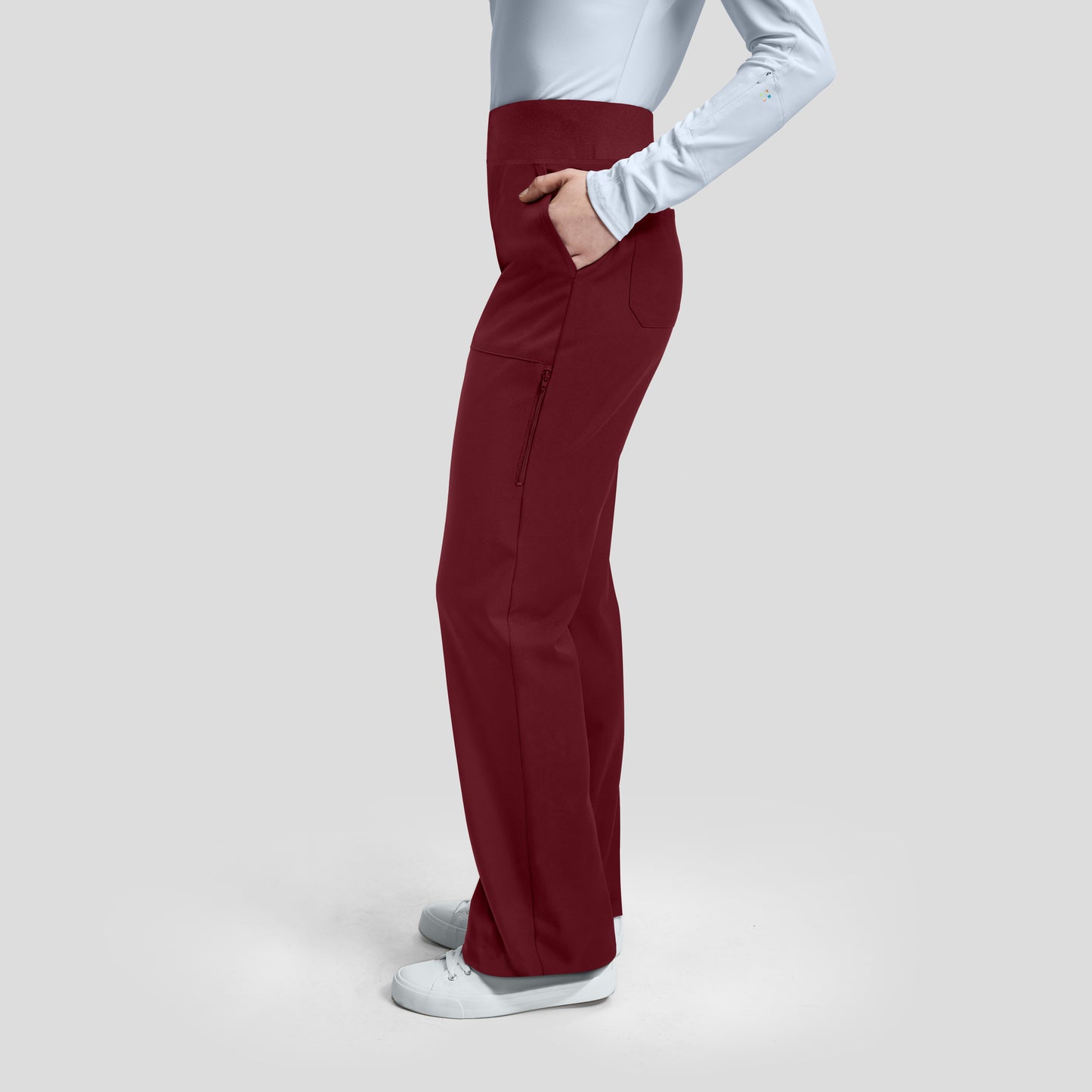 WB421 White Cross Vibe Women's Cargo Wide Leg Pants