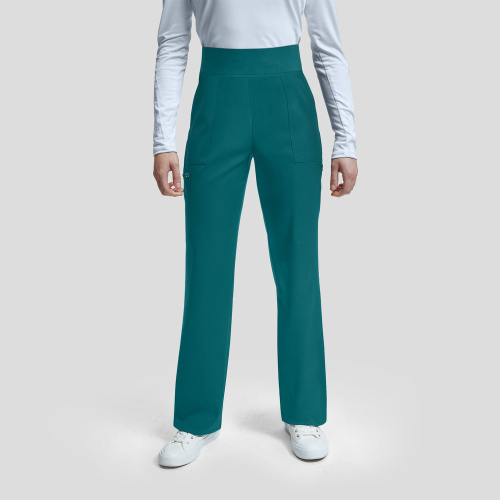 WB421 White Cross Vibe Women's Cargo Wide Leg Pants