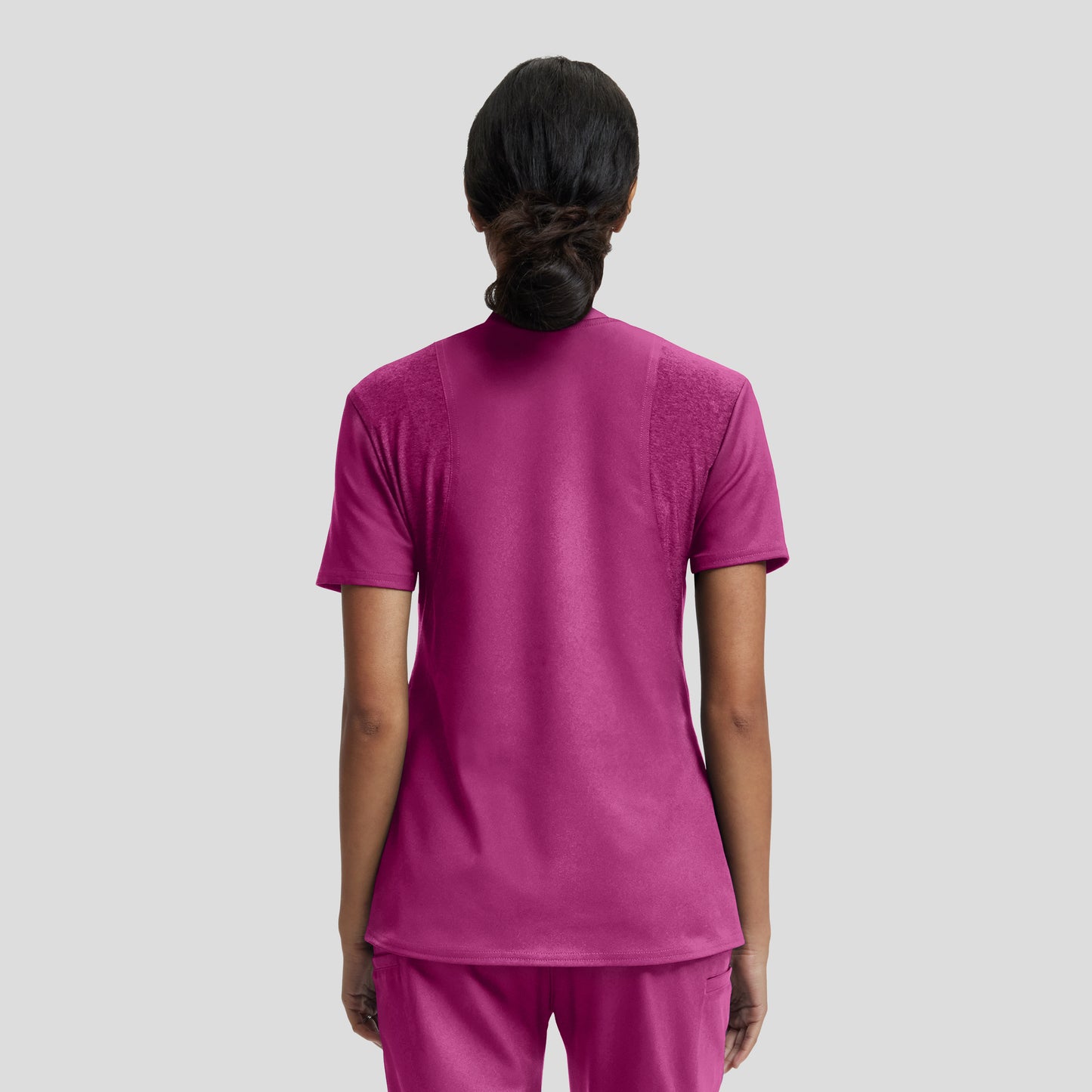 VIBE Women's Chest Pocket V-Neck Tuck-In Top