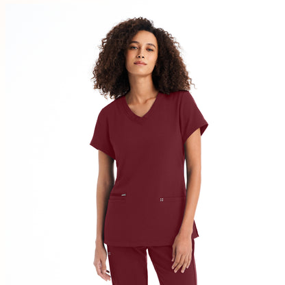 WT127 White Cross CRFT Women's 3-Pocket V-neck Scrub Top