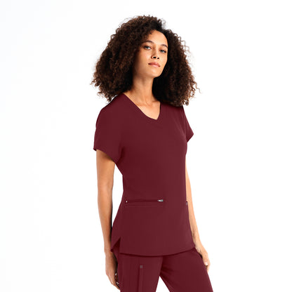 WT127 White Cross CRFT Women's 3-Pocket V-neck Scrub Top