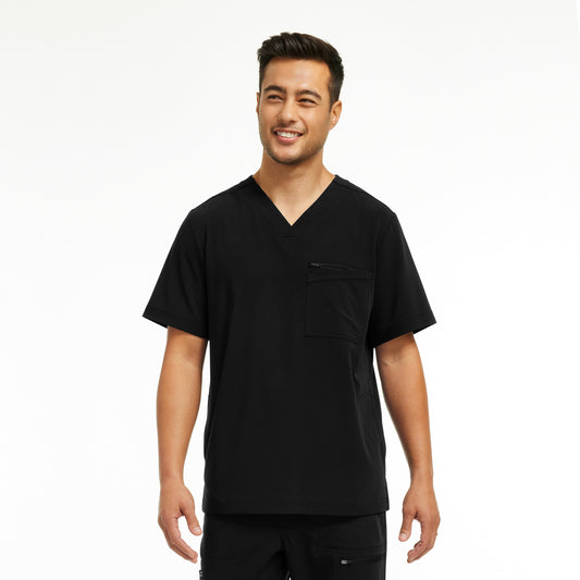 WT151 White Cross CRFT Men's 3-Pocket V-neck Scrub Top