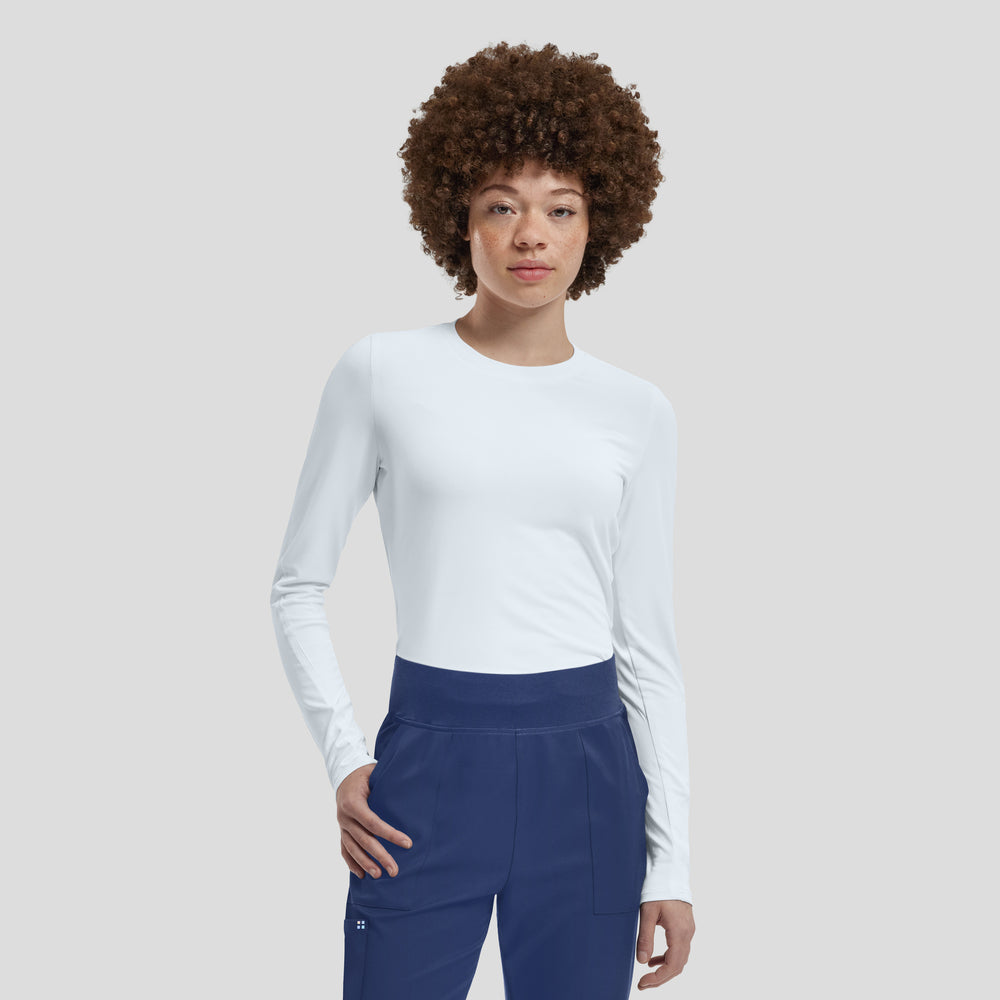 WT311 - VIBE Women’s 1-Pocket Long-Sleeve Crew Neck Shirt