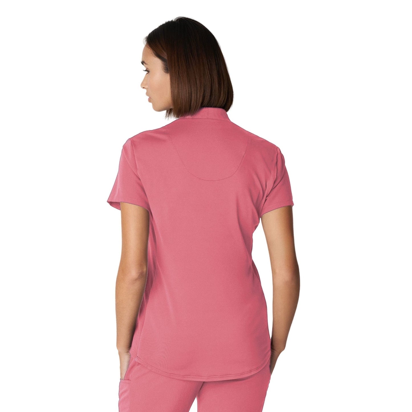 WT110 White Cross V-Tess Women's Jersey Knit Contrast Scrub Top