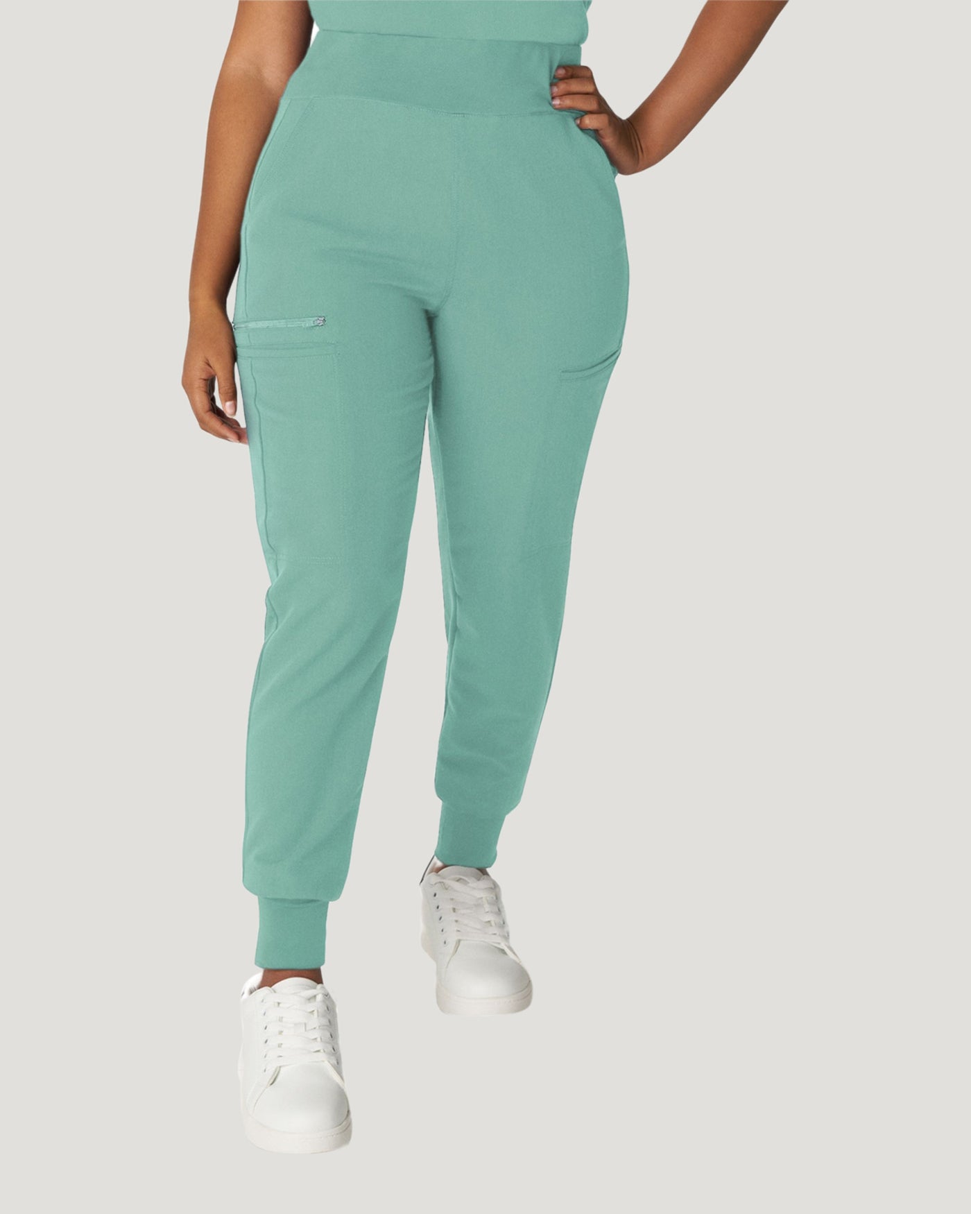 White Cross Vtess WB410P Petite Joggers with Jersey Knit Contrast