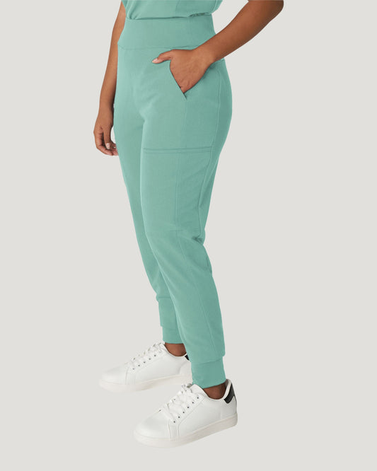 White Cross Vtess WB410P Petite Joggers with Jersey Knit Contrast