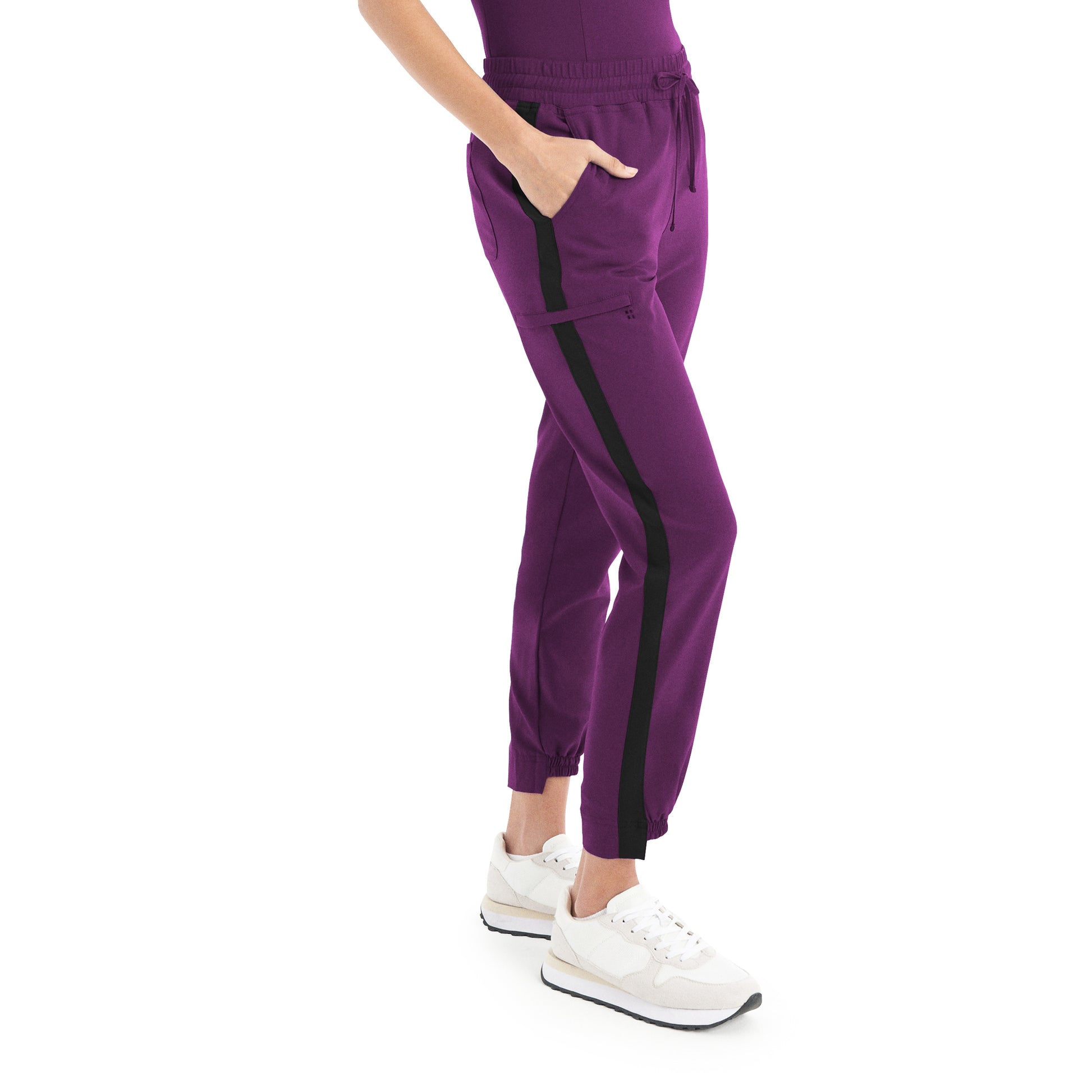 WB415 - Women's Jogger Scrub Pants - White Cross