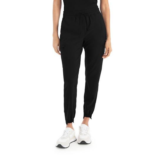 WB415P White Cross CRFT Women's Petite Jogger Scrub Bottoms