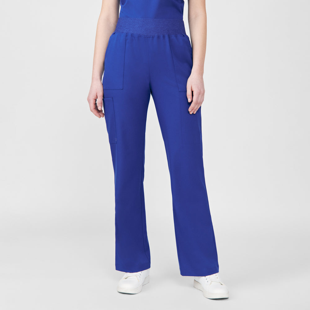 WB421 - White Cross Vibe Women's 6-Pocket Cargo Wide Leg Pants