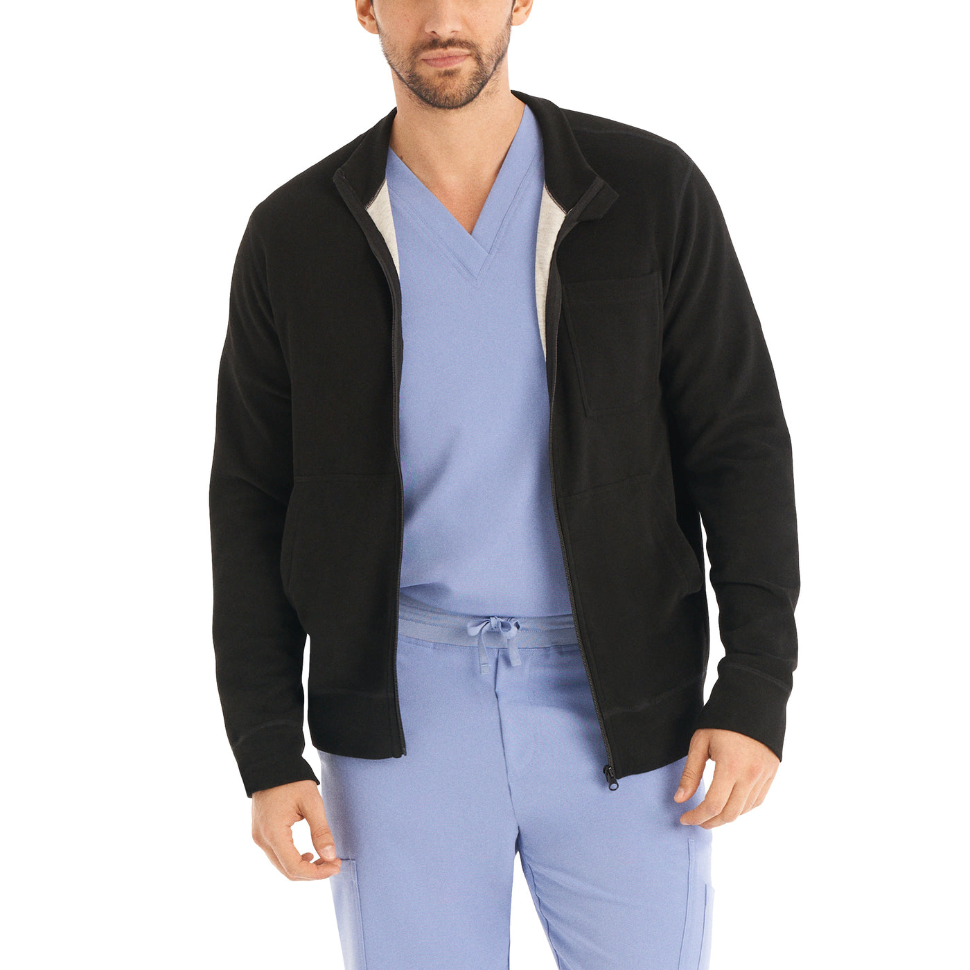 *Last Few* WJ706 White Cross - Unisex Reversible 5-Pocket Scrub Jacket