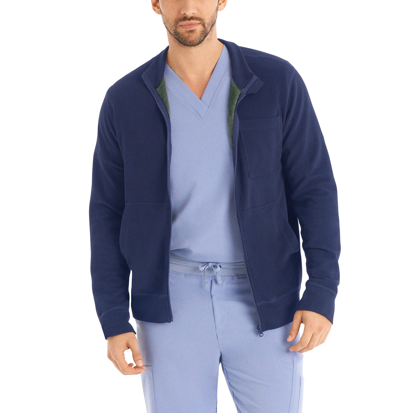 *Last Few* WJ706 White Cross - Unisex Reversible 5-Pocket Scrub Jacket