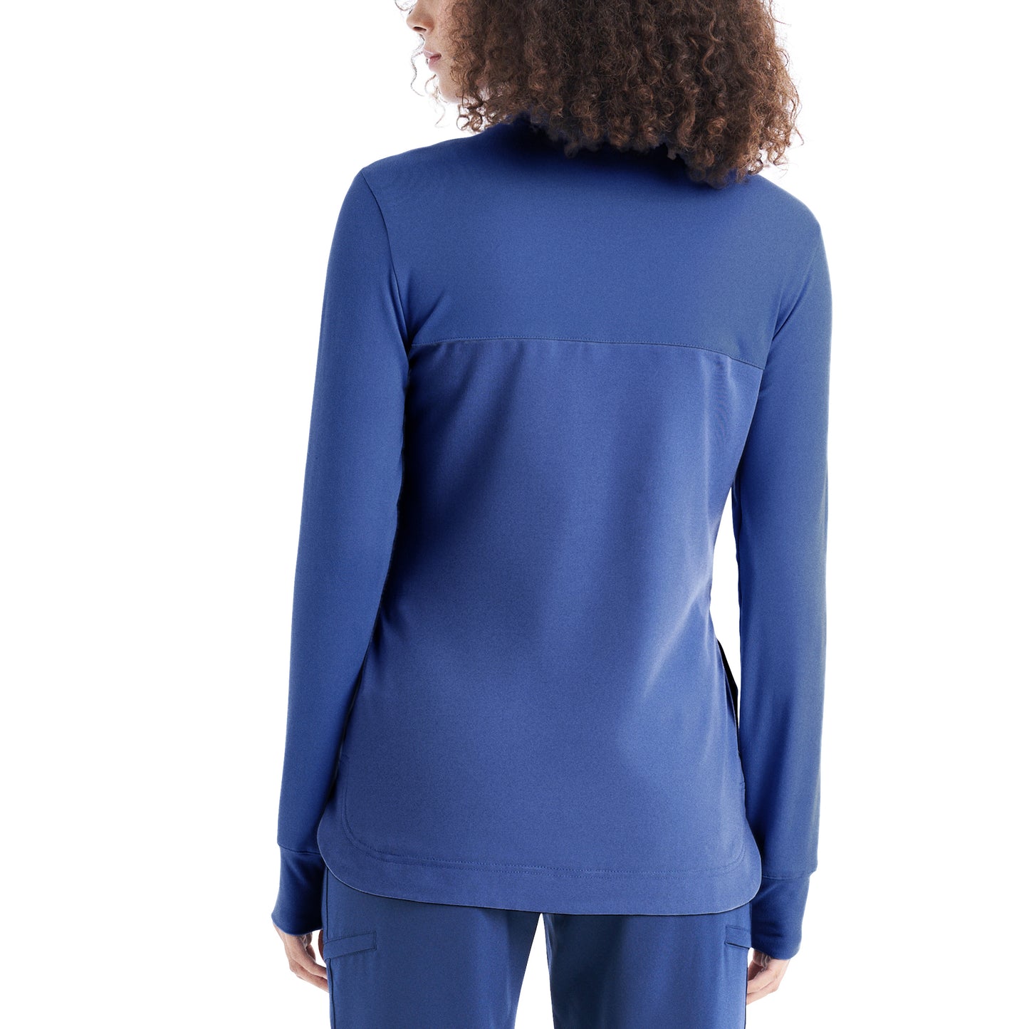 *LAST FEW* WT133 White Cross CRFT Women's 3-Pocket Quarter-Zip Mock Neck Pullover Scrub Top