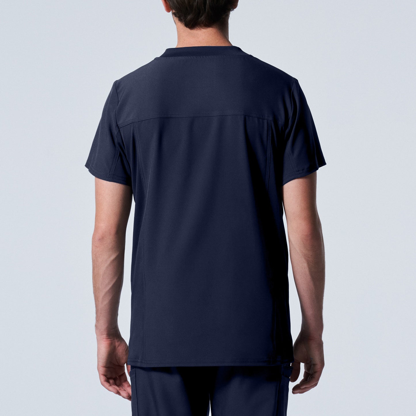 LT110: White Cross Landau Forward Men's V Neck Scrub Top