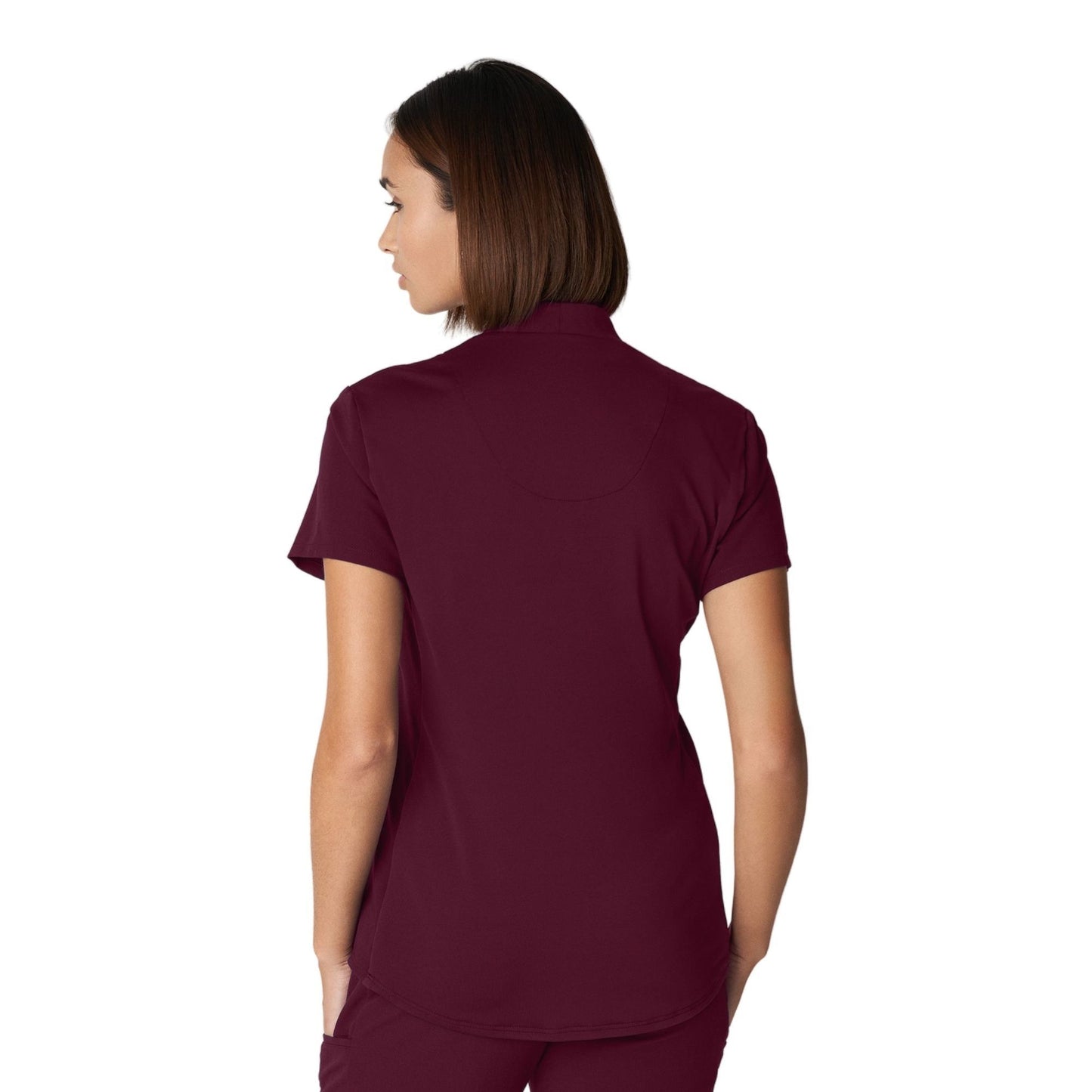 WT110 White Cross V-Tess Women's Jersey Knit Contrast Scrub Top