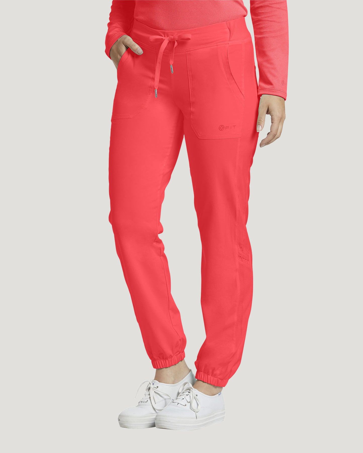 399P White Cross Fit Women's Petite Jogger pants