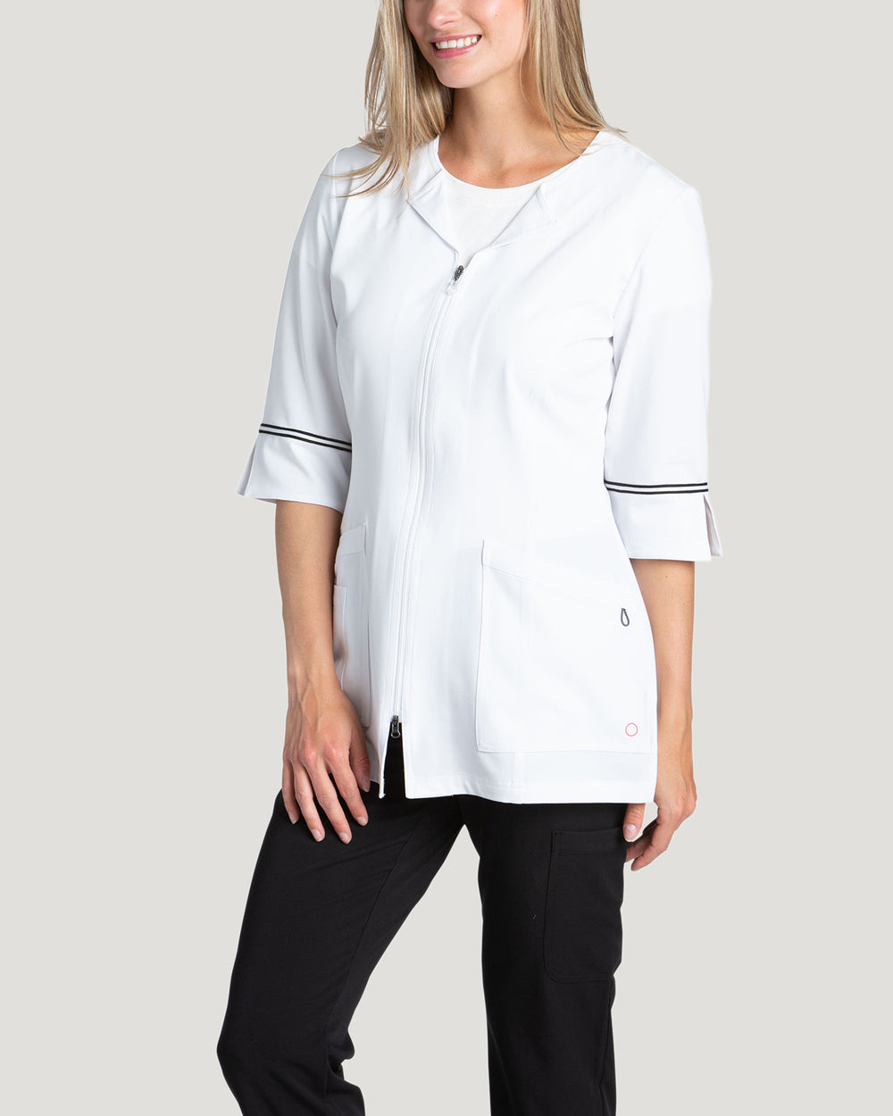 2814 Marvella Women's Labcoat With 2-Way Zipper