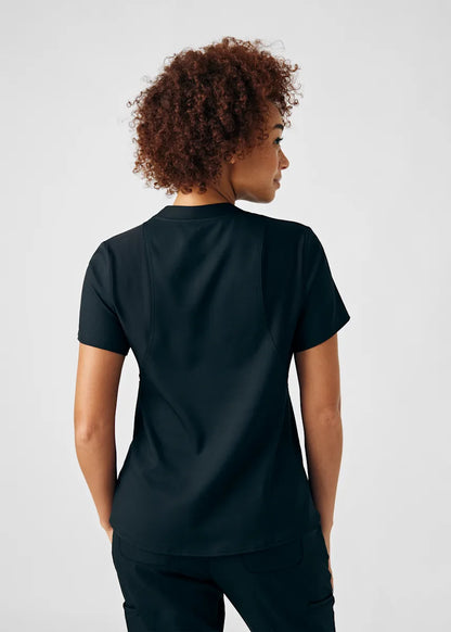 VIBE Women's Chest Pocket V-Neck Tuck-In Top