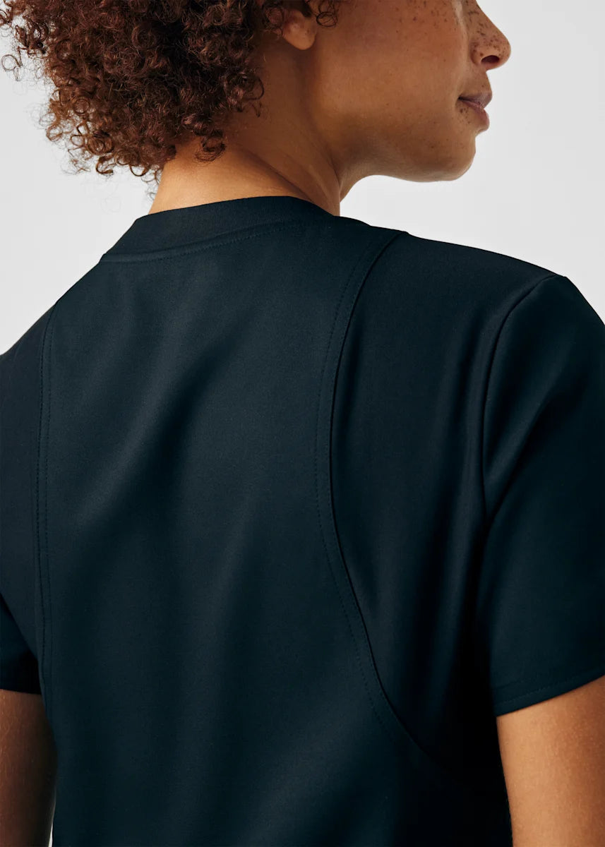 VIBE Women's Chest Pocket V-Neck Tuck-In Top