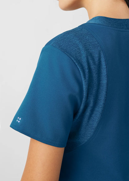 VIBE Women's Chest Pocket V-Neck Tuck-In Top