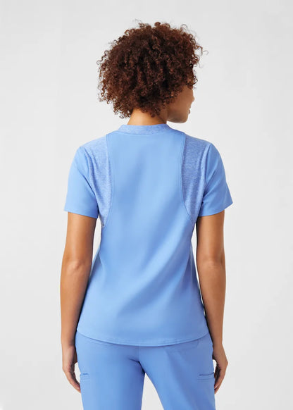 VIBE Women's Chest Pocket V-Neck Tuck-In Top