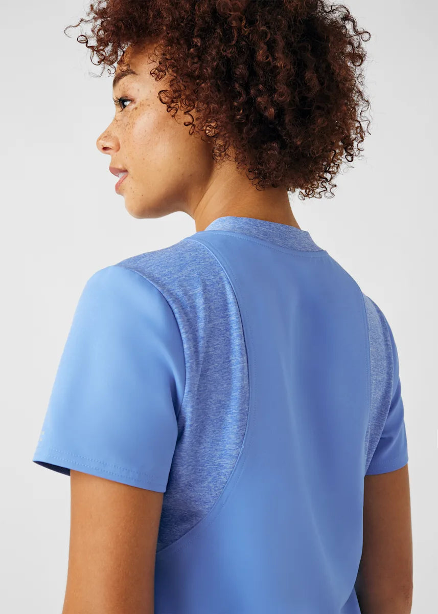 VIBE Women's Chest Pocket V-Neck Tuck-In Top