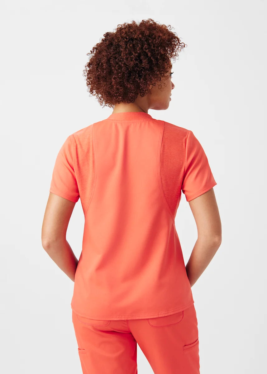 VIBE Women's Chest Pocket V-Neck Tuck-In Top