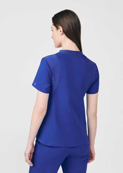 VIBE Women's Chest Pocket V-Neck Tuck-In Top