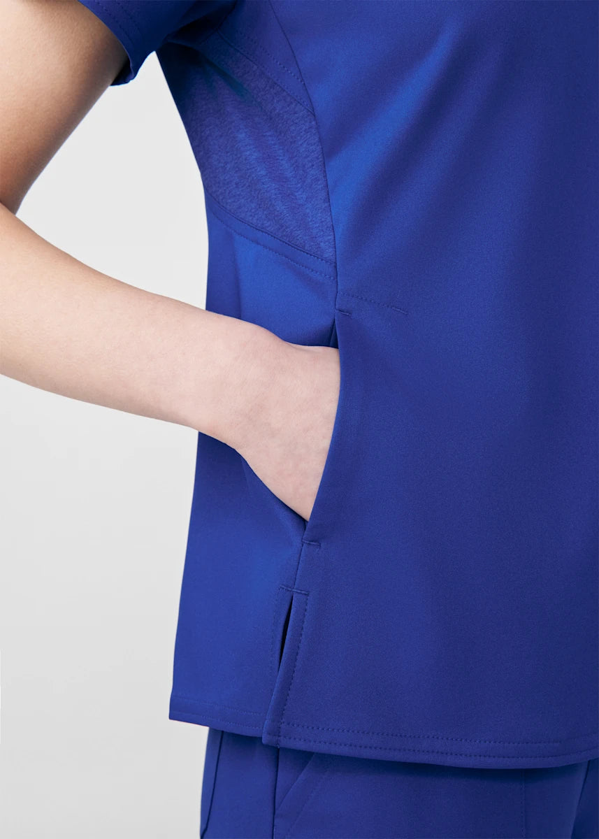 VIBE Women's Chest Pocket V-Neck Tuck-In Top