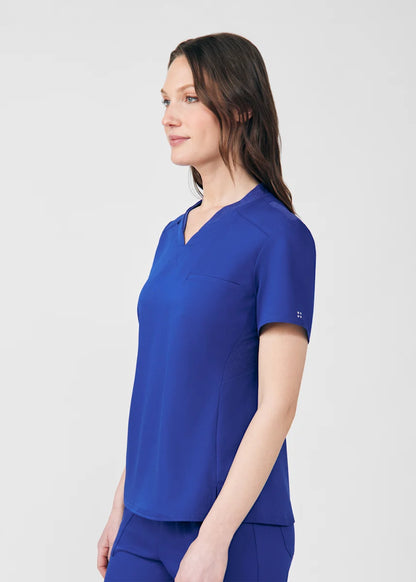 VIBE Women's Chest Pocket V-Neck Tuck-In Top