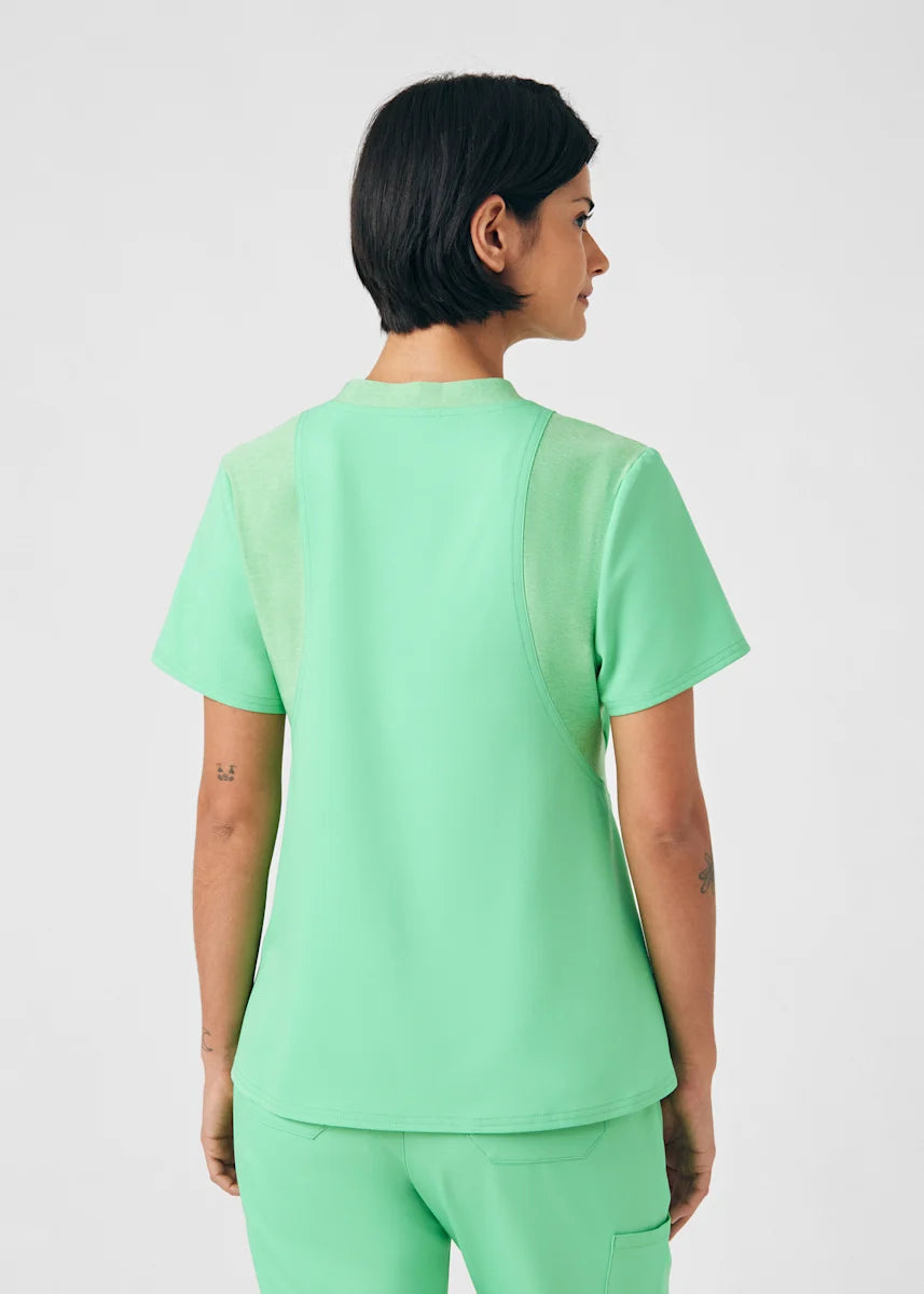 VIBE Women's Chest Pocket V-Neck Tuck-In Top