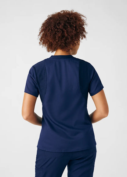 VIBE Women's Chest Pocket V-Neck Tuck-In Top